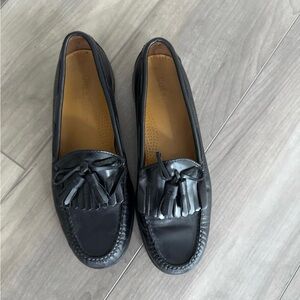 Cole Haan Black Tassel Leather Loafers